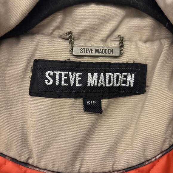 STEVE MADDEN Small Coat Khaki Beige Removable Hood Full Zip Warm EUC. Barn - Picture 12 of 12
